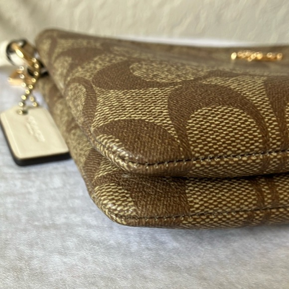 Coach: Signature Canvas Double Corner Zip Wristlet - Picture 10 of 16